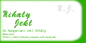 mihaly jekl business card